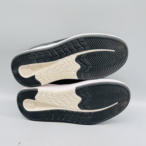 Kizik Shoes Womens 10 Black Brisbane Slip On Sneakers Lace Up Mesh Hands Free - Picture 10 of 13